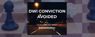 DWI conviction avoided, rehabiiltation focus
